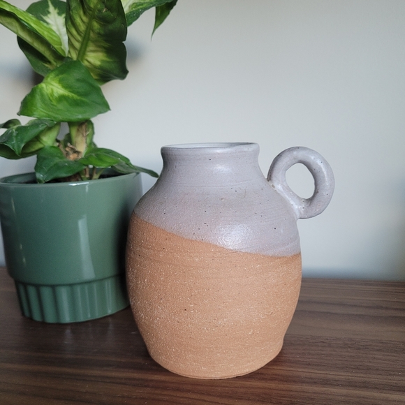 Handcrafted Two-Tone Ceramic Vase - Picture 4 of 5